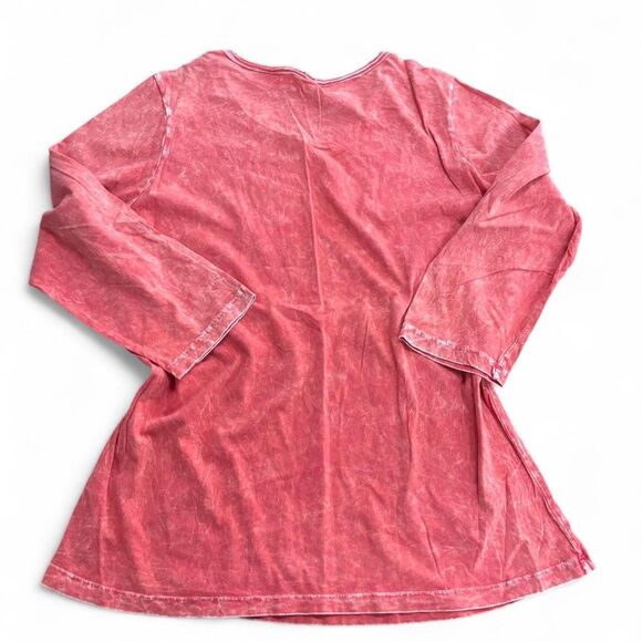 Y2k Early 2000’s Orange Quarter Sleeve Top - Picture 2 of 5